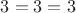 $3=3=3$