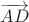$\overrightarrow {AD}$