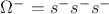 $\Omega^- = s^-s^-s^-$