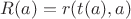 $R(a)=r(t(a),a)$