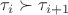 $\tau_i \succ \tau_{i+1}$ $\tau_i \succ \tau_{i+1}$