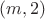 $(m,2)$