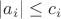 $|a_i|\le c_i$