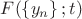 $F(\left\{y_n\right\};t)$