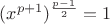 $(x^{p+1})^{\frac{p-1}{2}}=1$