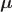 $\boldsymbol{\mu}$