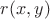 $r(x, y)$