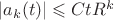 $|a_k(t)| \leqslant CtR^k$