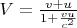 $V=\frac{v+u}{1+\frac{vu}{c^2}}$