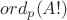 $ord_p(A!)$