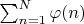 $\sum_{n=1}^{N}{\varphi(n)}$