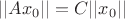 $||Ax_0|| = C||x_0||$
