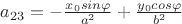 $a_{23}=-\frac{x_0sin\varphi}{a^2}+\frac{y_0cos\varphi}{b^2}$