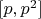 $[p,p^2]$