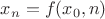 $x_n=f(x_0,n)$