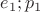 $уe_{1};p_{1}$
