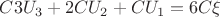 $C 3U_3+2CU_2+CU_1=6C\xi$