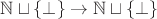 $\mathbb N \sqcup \{\bot\} \to \mathbb N \sqcup \{\bot\}$
