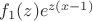 $f_1(z)e^{z(x-1)}$