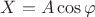 $X = A \cos\varphi $