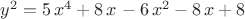 ${y}^{2}=5\,{x}^{4}+8\,{x}^{}-6\,{x}^{2}-8\,x+8$