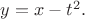 $y=x-t^2.$