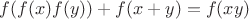 $$f(f(x)f(y))+f(x+y)=f(xy)$$