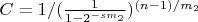 $C=1/(\frac{1}{1-2^{-s m_2}})^{(n-1)/m_2}$