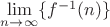 $\lim\limits_{n\to\infty}\{f^{-1}(n)\}$