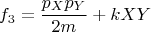 $$f_3= \dfrac{p_X p_Y}{2m}+kXY$$