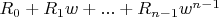 $R_0+R_1 w+...+R_{n-1} w^{n-1}$