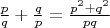 $\frac{p}{q}+\frac{q}{p}=\frac{p^2+q^2}{pq}$
