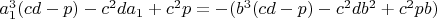 $a_1^3(cd-p)-c^2da_1+c^2p=-(b^3(cd-p)-c^2db^2+c^2pb)$