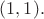 $(1,1).$
