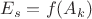 $E_s = f(A_k)$