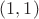 $ (1, 1) $