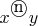 $x^{\raisebox{2pt}{\textcircled{n}}} y$