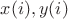 $x(i),y(i)$