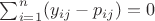 $\sum_{i=1}^n(y_{ij}-p_{ij})=0$