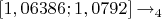 $[1,06386;1,0792] \to _4$