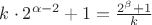 $k\cdot2^{\alpha-2}+1=\frac{2^{\beta}+1}{k}$
