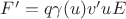 $F^{\prime} = q \gamma(u) v^{\prime} u E$