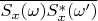 $\overline{S_x(\omega)S^*_x(\omega')}$