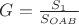 $G=\frac{S_{1}}{S_{OAB}}$