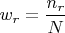 $w_r=\dfrac{n_r}{N}$