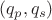 $(q_p,q_s)$