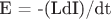 E = -(LdI)/dt