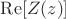 $\operatorname{Re}[Z(z)]$