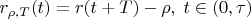 $r_{\rho,T}(t)=r(t+T)-\rho,\;t\in(0,\tau)$