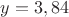 $y=3,84$